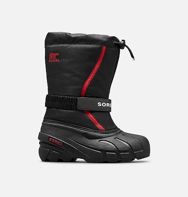 Sorel Flurry Kids Boots Black,Red - Boys Boots NZ1703942